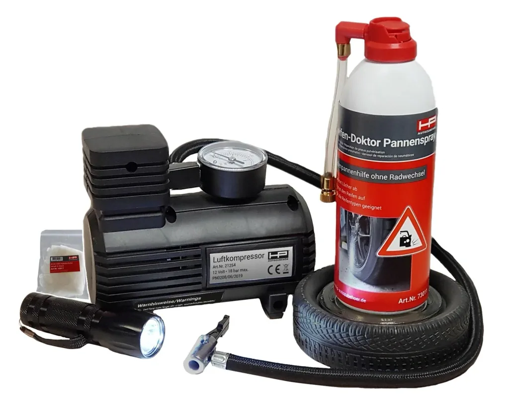 Reifen-Pannen-Set mit Spray