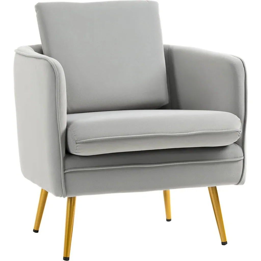 Sessel vintage - Samtoptik - Grau