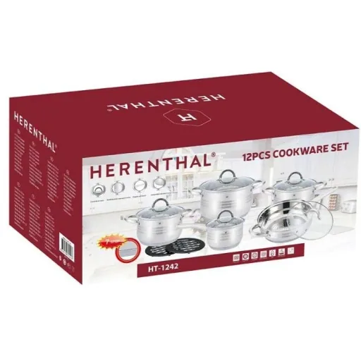 Herenthal - Komplettes 12-teiliges Kochgeschirr-Set
