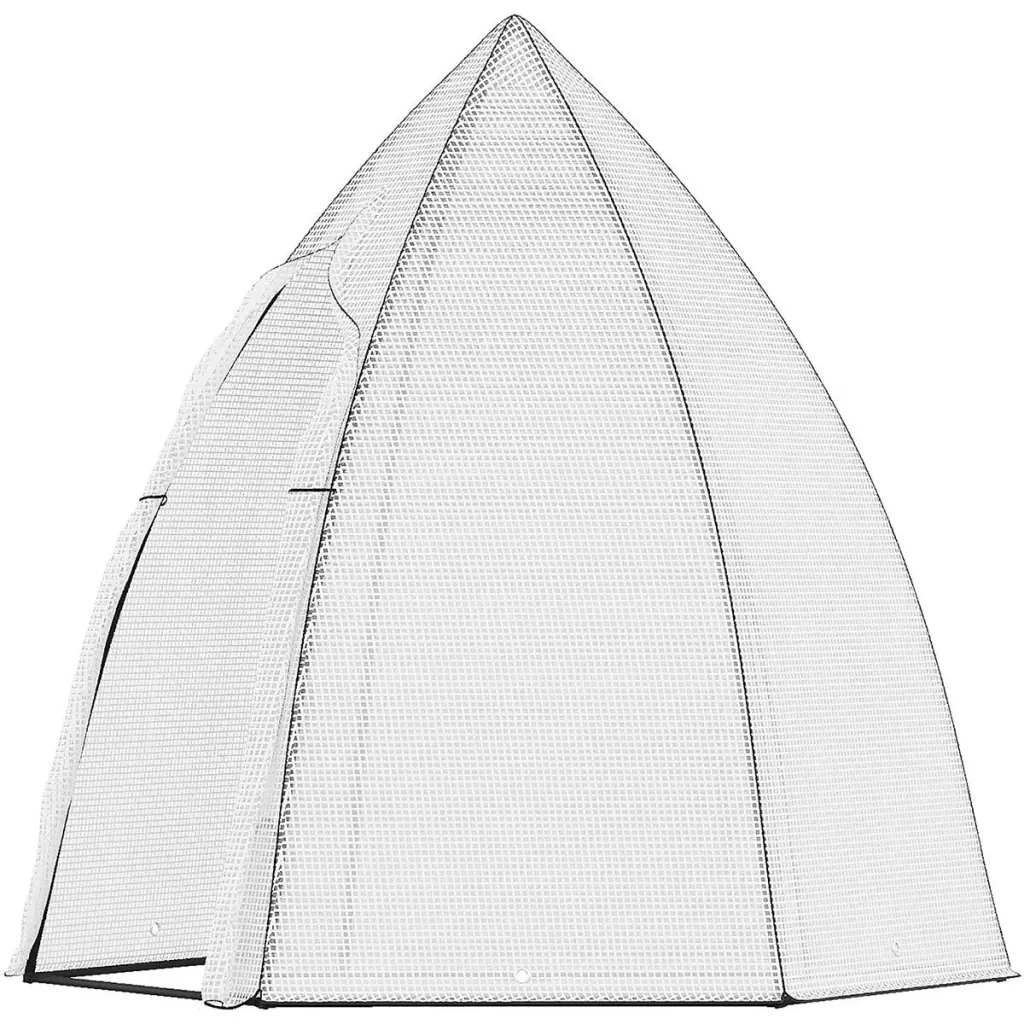 Wintergartenzelt für Pflanzen - Roll-up Garten - Weiß - 160 x 138 x 180 cm