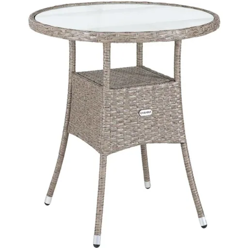 Poly Rattan Tisch - Ø 60cm - Creme - Rund