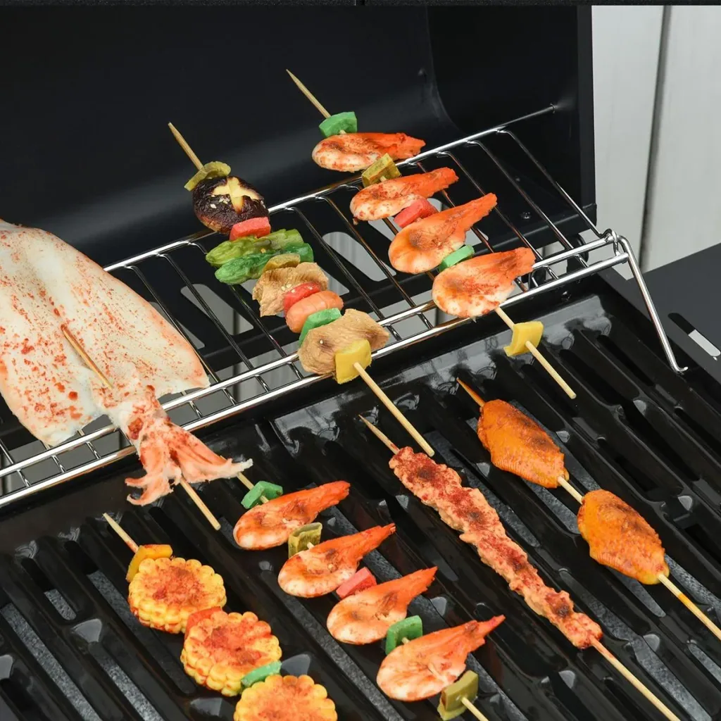 Grillwagen mit 4 Brennern schwarz