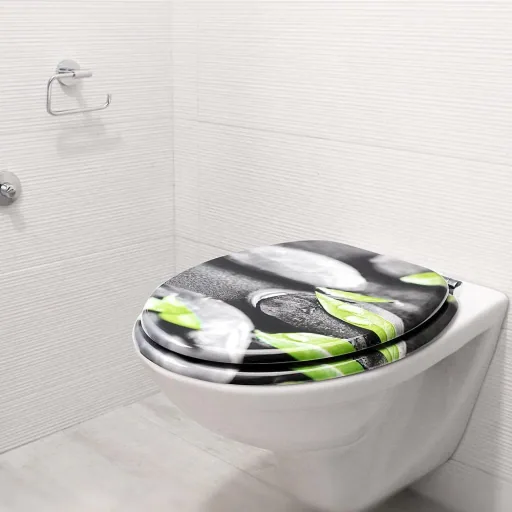 MDF-Toilettensitzstein und -flügel mit Dämpfungsmechanismus