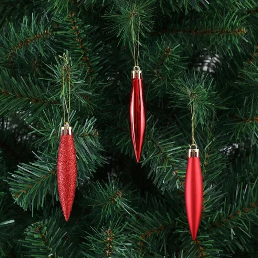 Kugeln - Christbaumschmuck - Rot 77 Stück