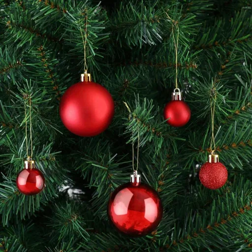Kugeln - Christbaumschmuck - Rot 77 Stück