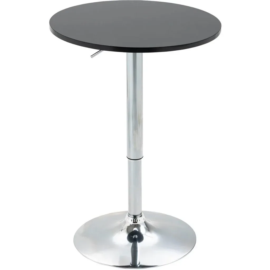 Bar-Beistelltisch - Verstellbar - Schwarz - Ø61 x 70-90 cm