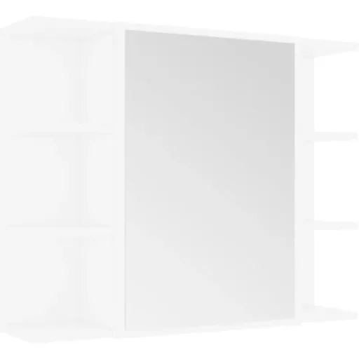 Badspiegelschrank 80x20,5x64 cm Spanplatte weiß