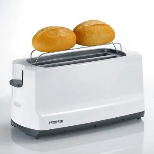 Toaster Langschlitz - geeignet für 4 Scheiben Brot - 1400 Watt - Silber