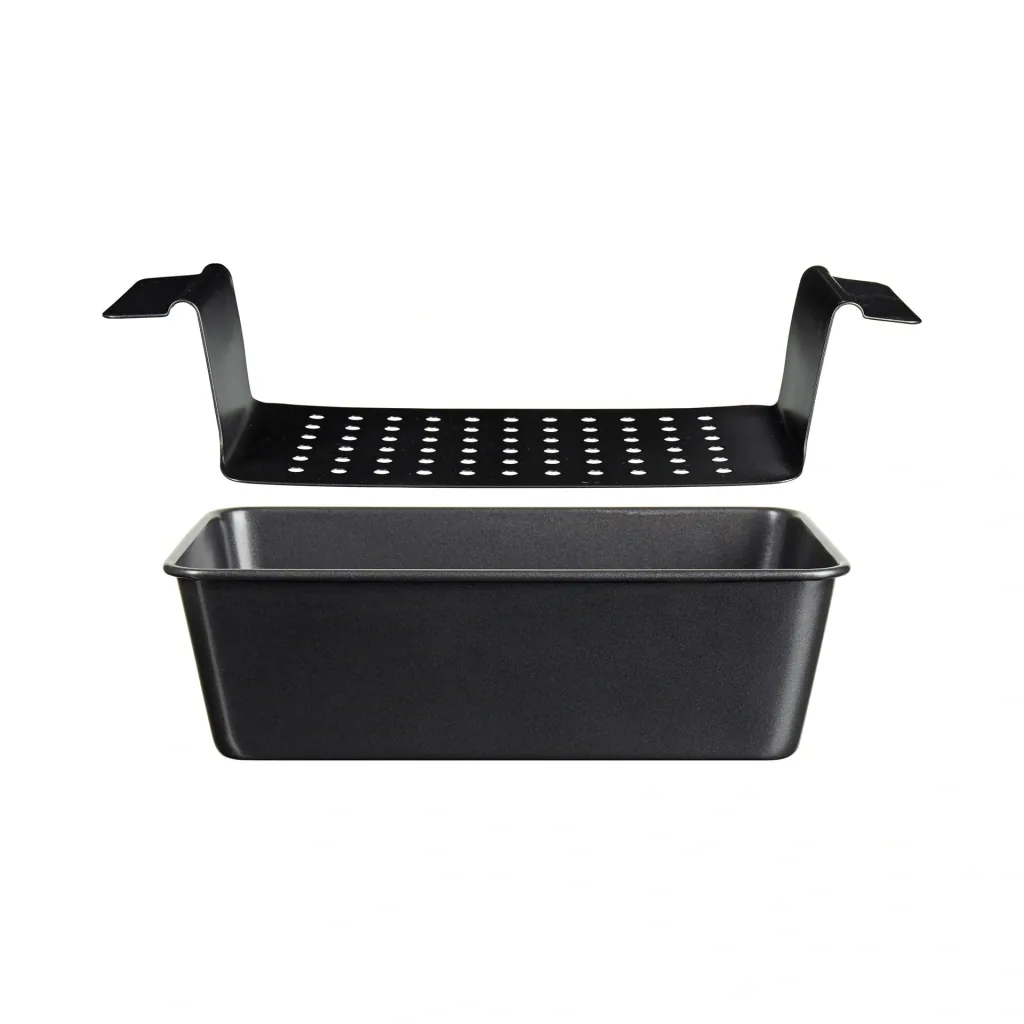 Hackbraten-Form "Profi", mit Fettauffangfunktion, Schwarz, 25 x 14,5 x 7,5 cm