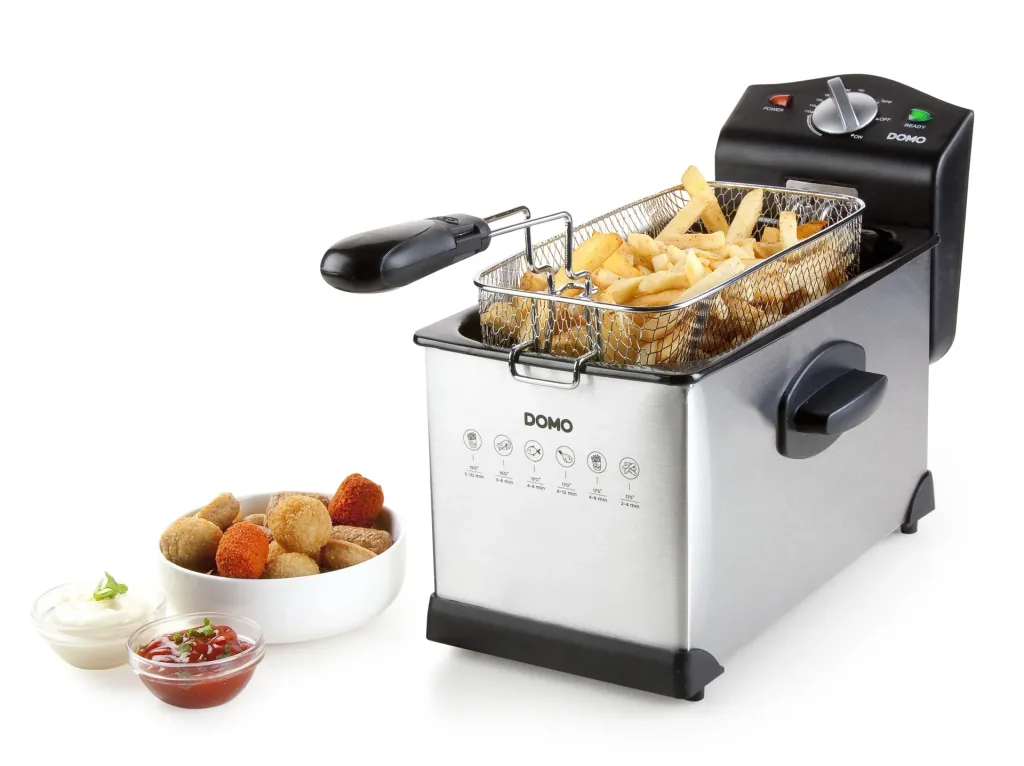 Fritteuse "Cool Zone", Edelstahl, Silberfarben/ Schwarz, 3 Liter, 2000 Watt