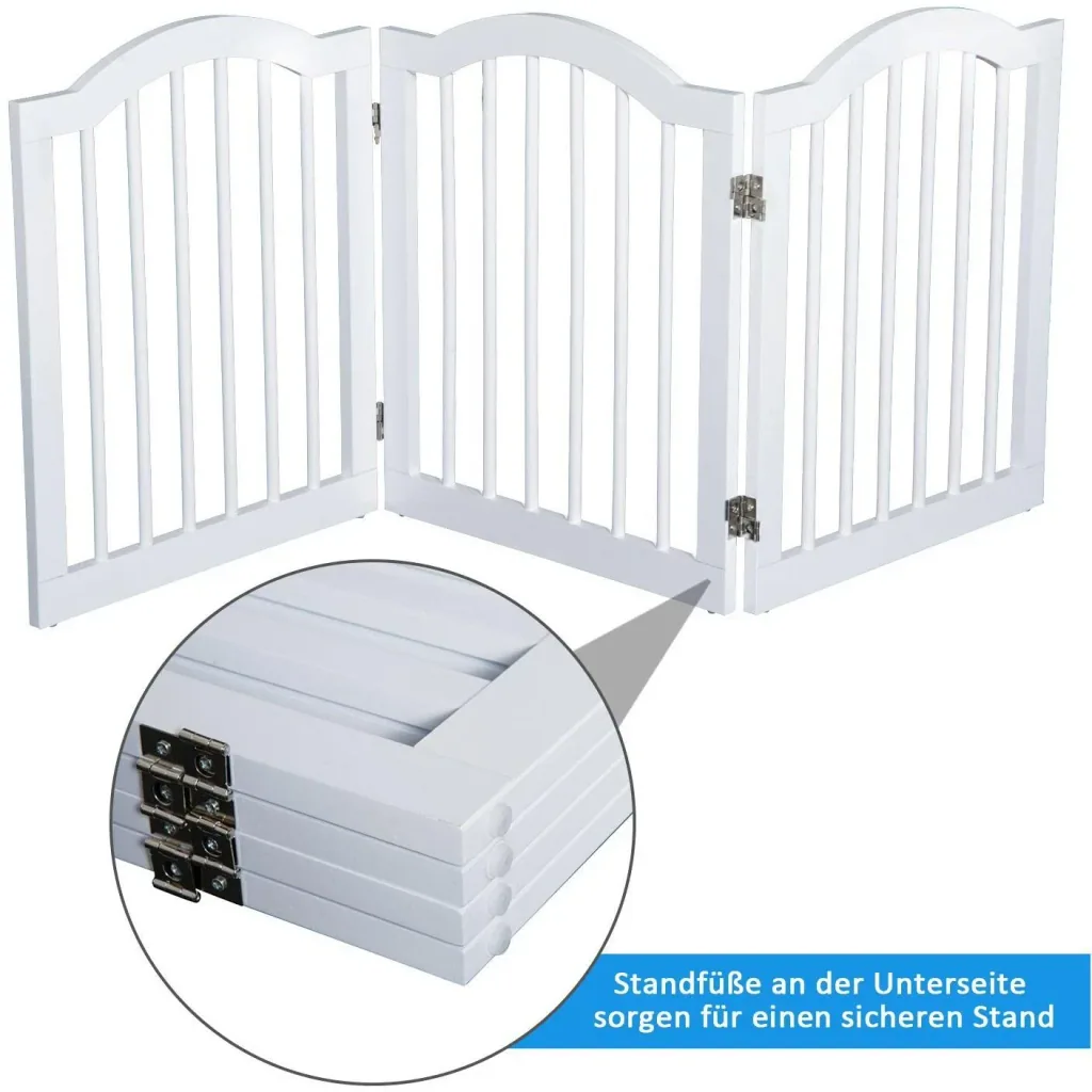 Absperrgitter Hundegitter 154,5cm faltbar Weiß