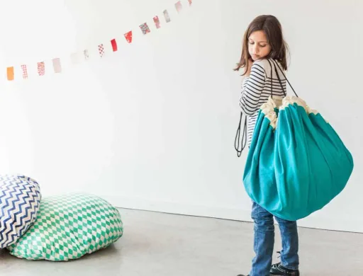 play & go Spielsack Print Rauten grün