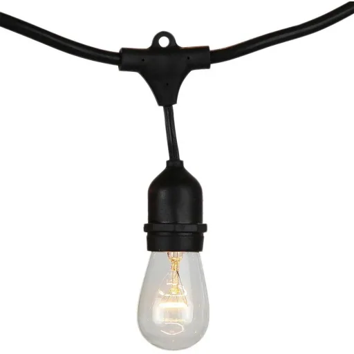 VT-713 Wasserdichtes Kabel E27 komplett mit 15 Armaturen - Prick-Kabel - Partybeleuchtung - E27 - 15 Meter - anschließba