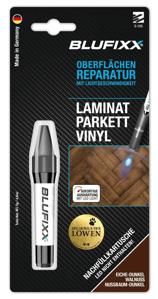 Ersatz-Kartusche 5 g für Reparaturstift PW Laminat/Parkett/Vinyl, Eiche dunkel