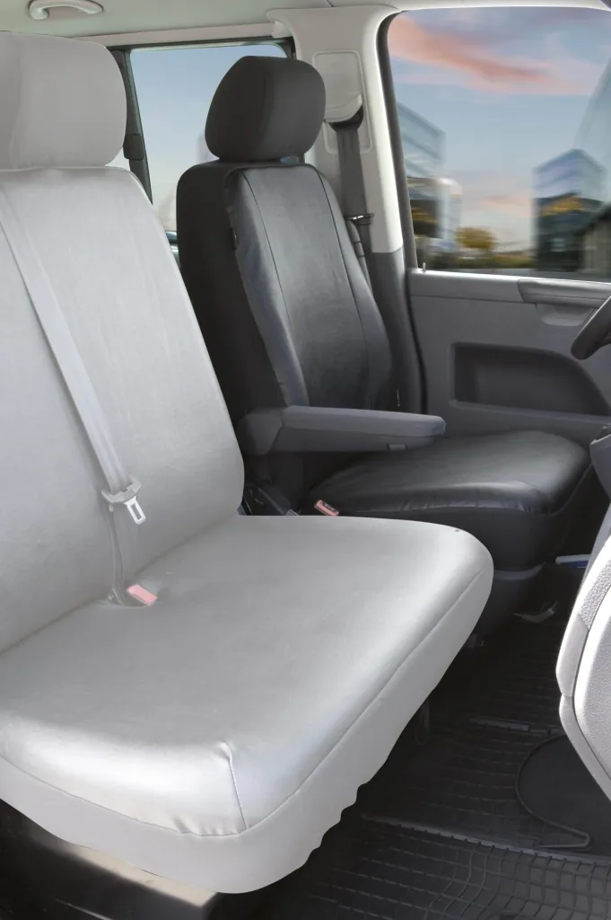 Passform Sitzbezüge für VW T5 Einzelsitz vorne aus Kunstleder ab BJ 04/2003 bis 08/2009