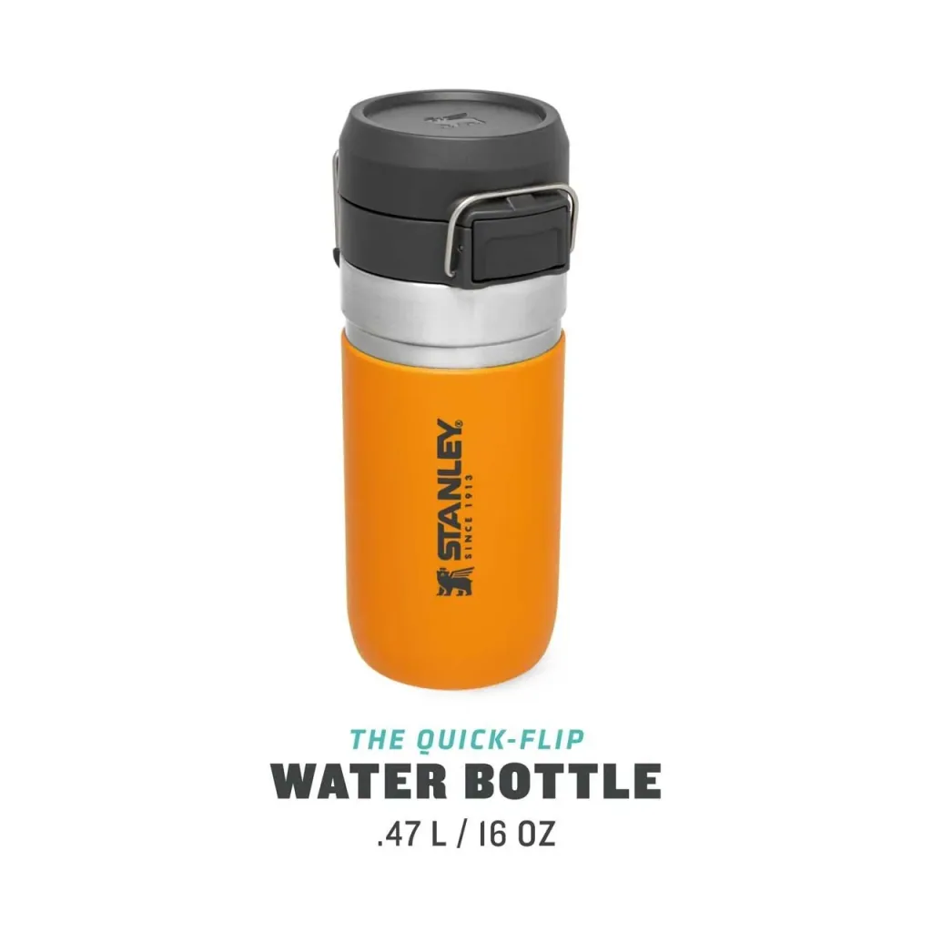 Quick Flip Water Bottle 0,47 l, Saffron, Vakuumisolierung, Sicherheitsverschluss