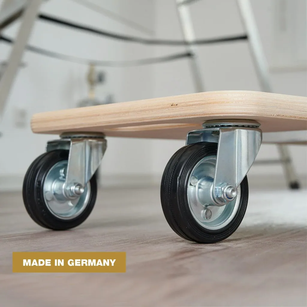 Transporthilfe MM 1327, 59 x 29 x 12 cm, harte Rollen Ø 75 mm, Rollenlager, Multiplex Birke FSC®, Tragkraft 300 kg