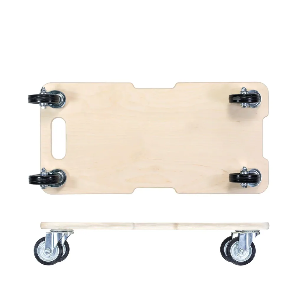 Transporthilfe MM 1327, 59 x 29 x 12 cm, harte Rollen Ø 75 mm, Rollenlager, Multiplex Birke FSC®, Tragkraft 300 kg