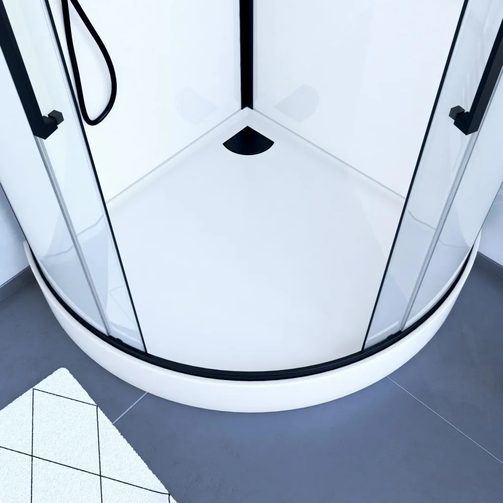 Komplettdusche "White Round" 90 x 90 x 215 cm