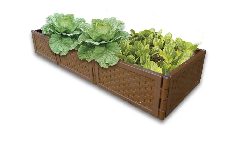 Multifunktions Hochbeet flexibel & erweiterbar 4er Set terracotta