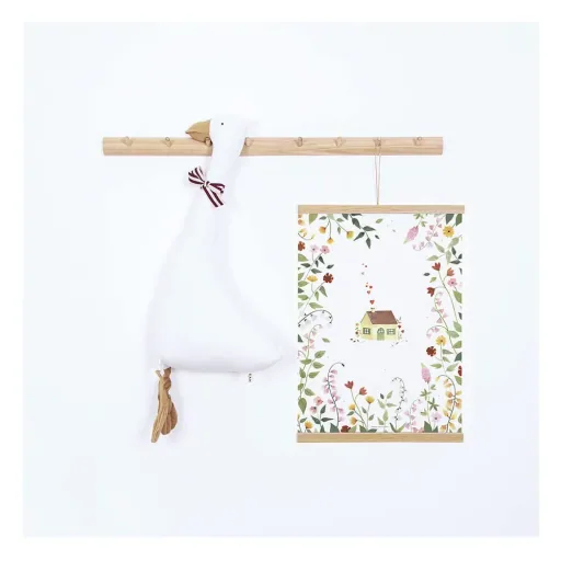 Lilipinso Poster Landhaus zwischen Blumen bunt