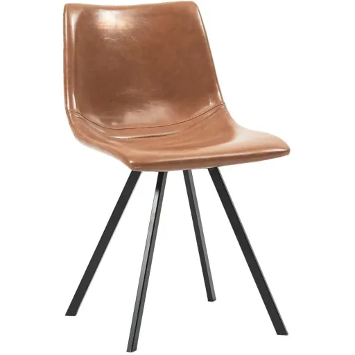 Esszimmerstühle 2-Sitzer Kunstleder cognac-farbig