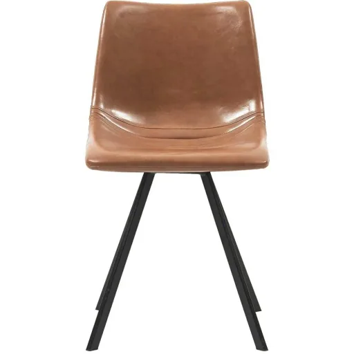 Esszimmerstühle 2-Sitzer Kunstleder cognac-farbig