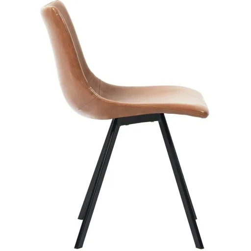 Esszimmerstühle 2-Sitzer Kunstleder cognac-farbig