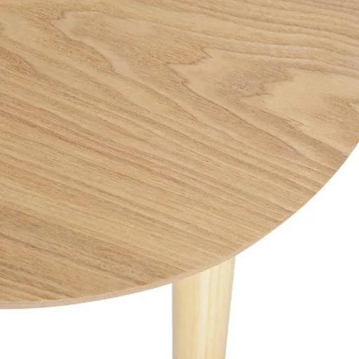 Beistelltisch Couchtisch Wohnzimmertisch rund aus MDF-Holz+Kiefer natur ?38,5 x 41,5 cm