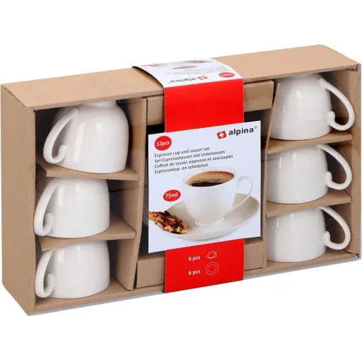 ALPINA Espressotassen 12er Set weiß