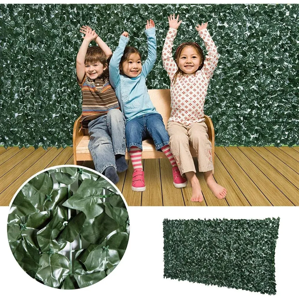 Sichtschutz Künstliche Hecke Wanddekoration 1.5x3 Dunkelgrün