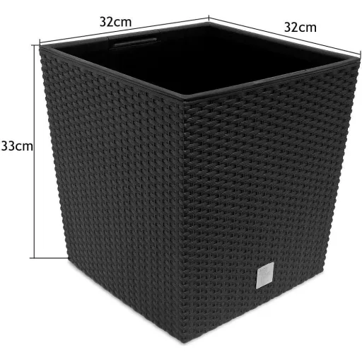 Blumentopf Rato Niedrig anthrazit 32x32x33cm