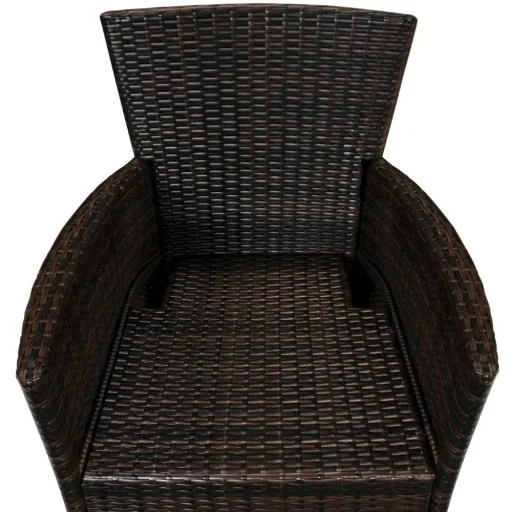 Gartenset Polyrattan Set 17 - stapelbar Bali braun