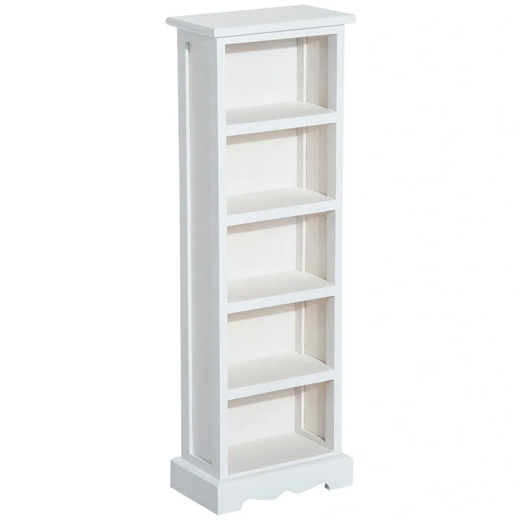 DVD Standregal Holz Turm 5 Fächer Weiß