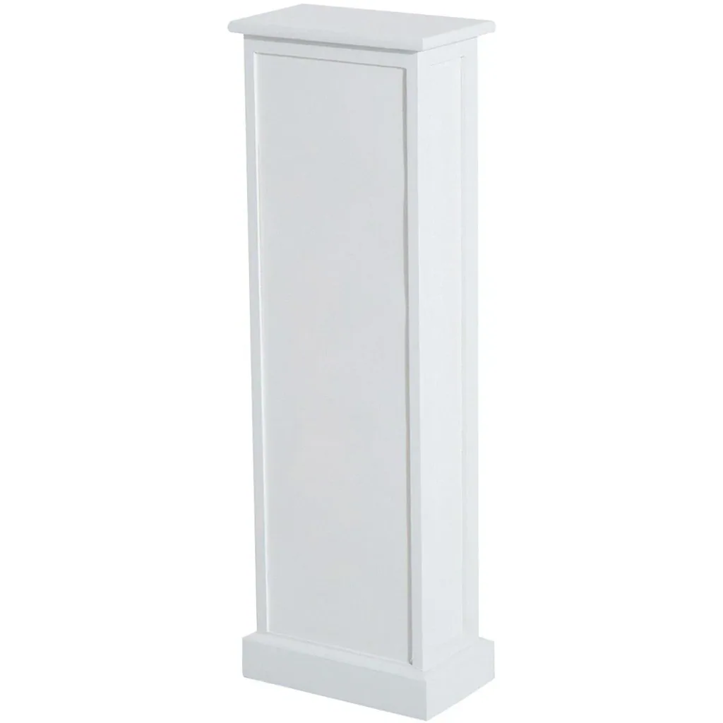 DVD Standregal Holz Turm 5 Fächer Weiß