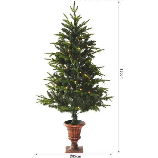 Weihnachtsbaum 150cm Tannenbaum 100 LEDs 668 Spitzen