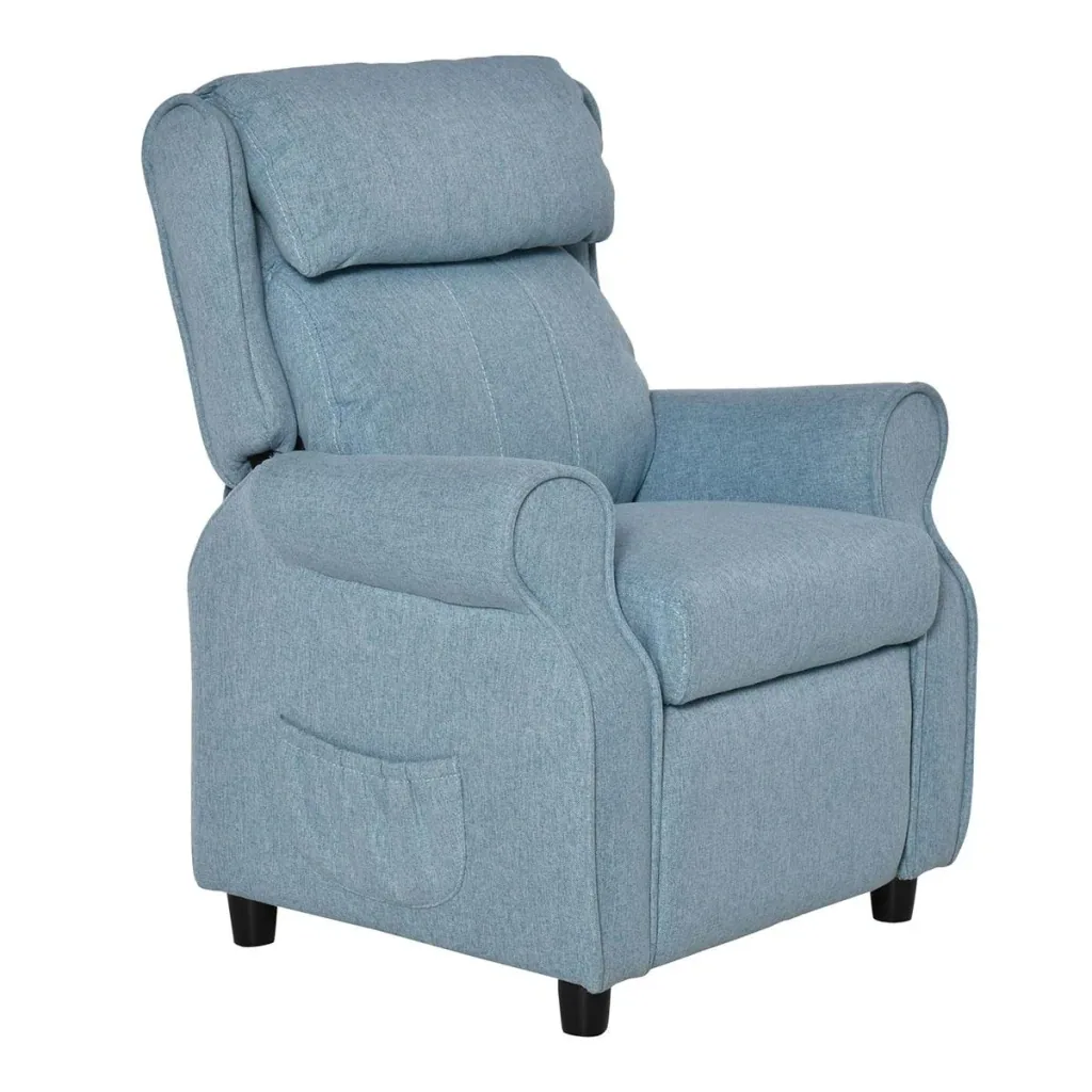 Kindersofa Kindercouch Kindersessel Stuhl Liegesofa verstellbar mit Fußstütze für 3-8 Jahre Jungen und Mädchen Blau 58x5