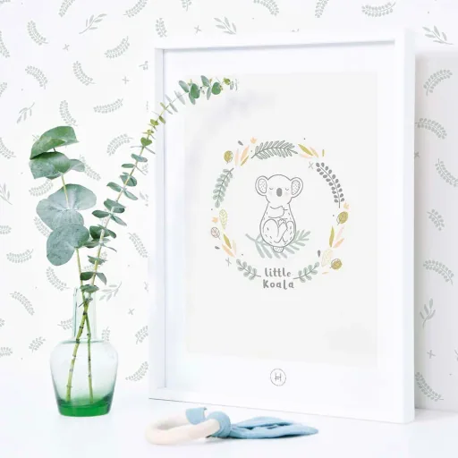 Lilipinso Poster Kleiner Koala creme grün grau