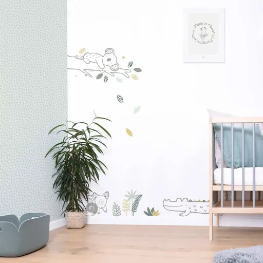 Lilipinso Poster Kleiner Kakadu creme grün grau