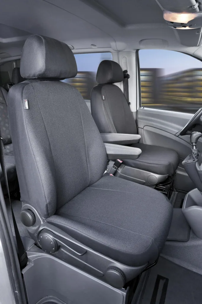 Passform Sitzbezüge für Mercedes Vito W638 + W639 und Viano W638 + W639 aus Stoff ab BJ 06/2003 bis 05/2014