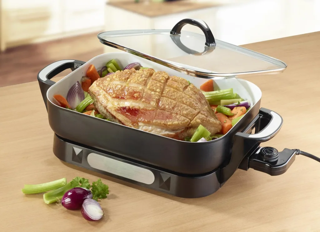 Keramik Multi-Buffetpfanne, 1500 Watt, mit Glasdeckel
