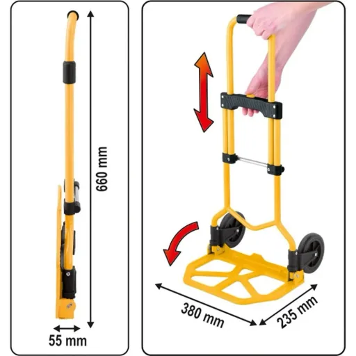 VOREL Faltbarer Wagen - Tragfähigkeit 70 kg - 38 x 23,5 cm