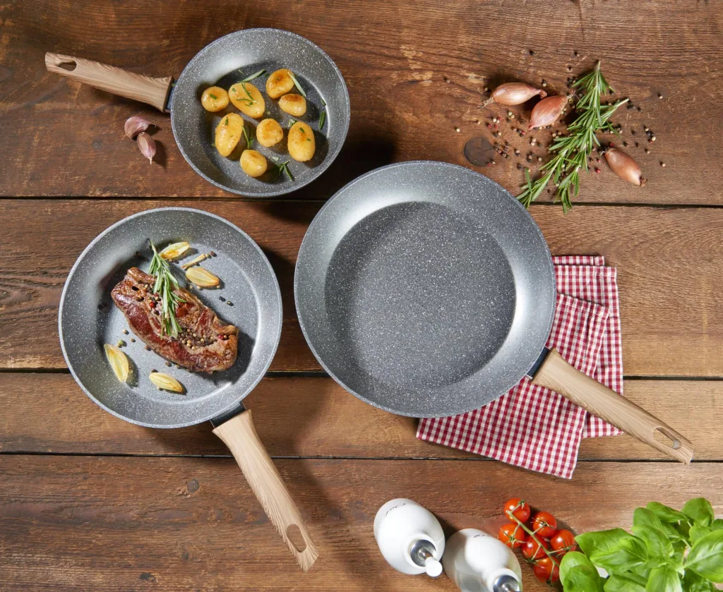 Bratpfannen-Set Keramik „Swiss Chalet“, 3-teilig, 20/24/28 cm