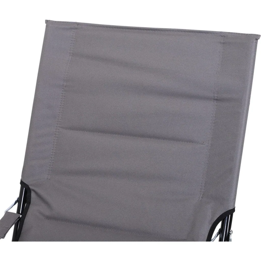Klappstuhl Campingstuhl Gartenstuhl Polstersessel Strand Balkon faltbar Grau 86 x 61 x 94 cm