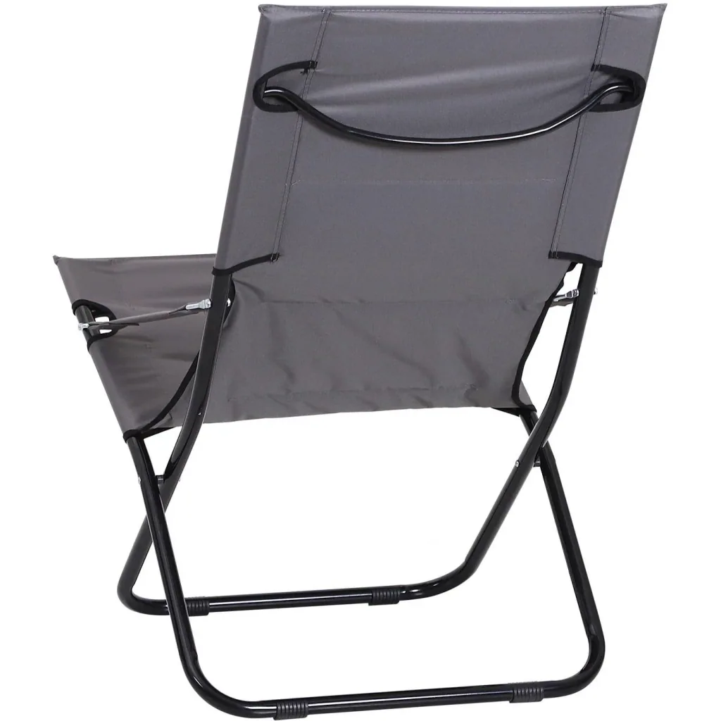 Klappstuhl Campingstuhl Gartenstuhl Polstersessel Strand Balkon faltbar Grau 86 x 61 x 94 cm
