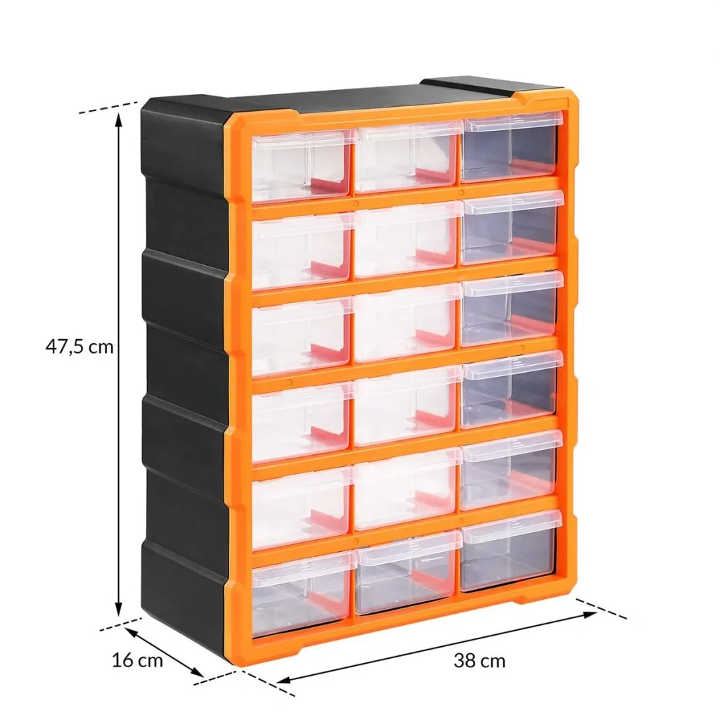 Kleinteile-Organizer - 18 Fächer