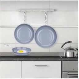 Keramik-Bratpfanne 3er-Set - 20, 24 und 28 cm - Grau