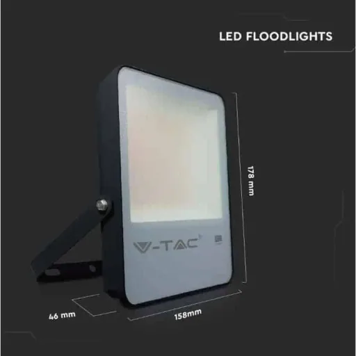 VT-32 LED-Flutlicht - 30 W - 4100 Lm - 4000K - schwarz - Extra effizient