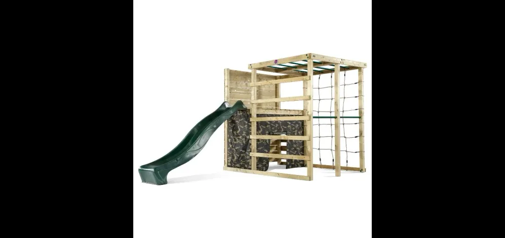 Holz Kletterwürfel, Outdoor-Kletterwürfel, Kinder, Kletterwand, Kletternetz, Monkey Bar, Trapezstange, Rutsche