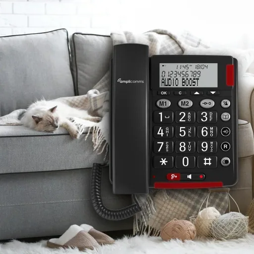 Großtastentelefon mit 2 Direktwahltasten und großem Display